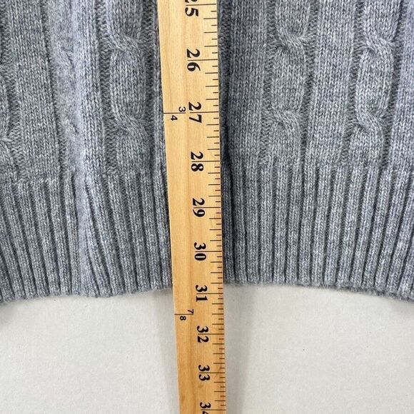 Daniele Blasi Sweater Men’s XL Gray Wool 1/4 Zip Cable Knit Casual Italy Made - Picture 6 of 10